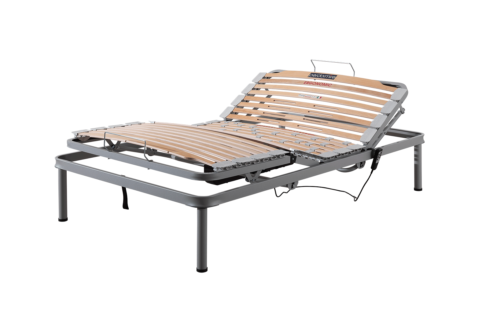 Rete bodyflex soft elettrica alzata unica grigia