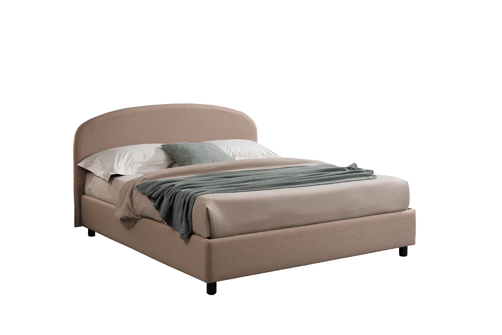 Letto contenitore Alba 140x195 tessuto Primonero 615 e materasso Outlet