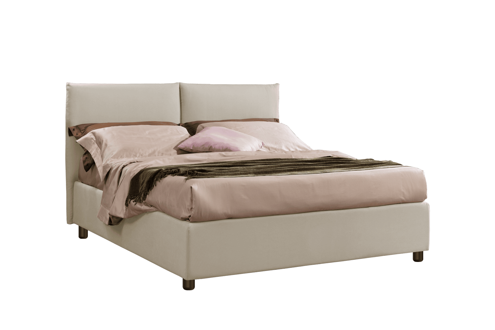 Letto Aurora microfibra Gold Dream 19 cappuccino 160x190 Outlet