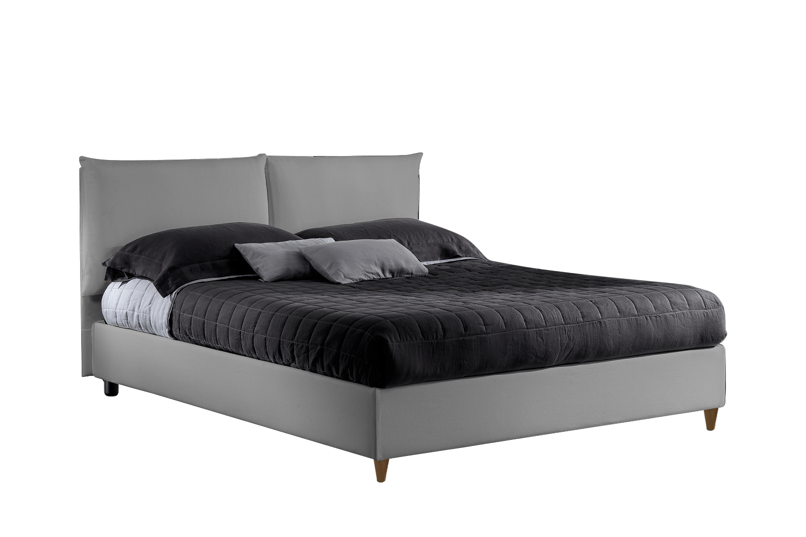 Letto Bahamas 2.0 Prime tessuto Roma 22 grigio 140x195 Outlet