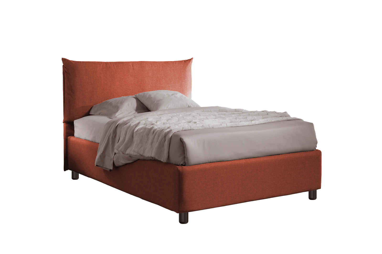 Letto contenitore Be Double tessuto Lucky Star 7 arancione 120x190 Outlet