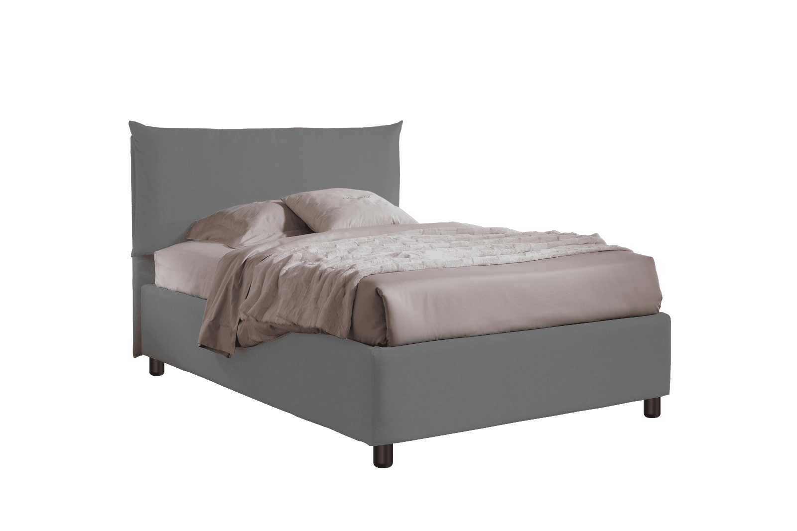 Letto contenitore Be Double Suvereto 484 fango 120x200 Outlet