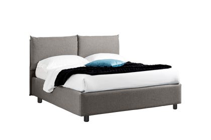 Letto contenitore Be Double microfibra effetto pelle Argo 2 cappuccino 140x200 Outlet