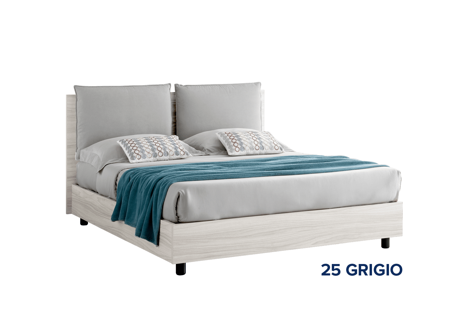 Letto contenitore matrimoniale in legno con cuscino Be nature bed