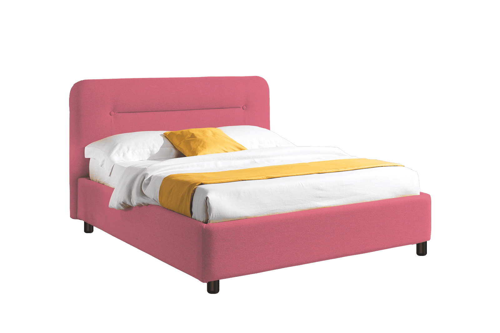 Letto contenitore Bridge tessuto antimacchia Norris 14 rosa 160x190 Outlet