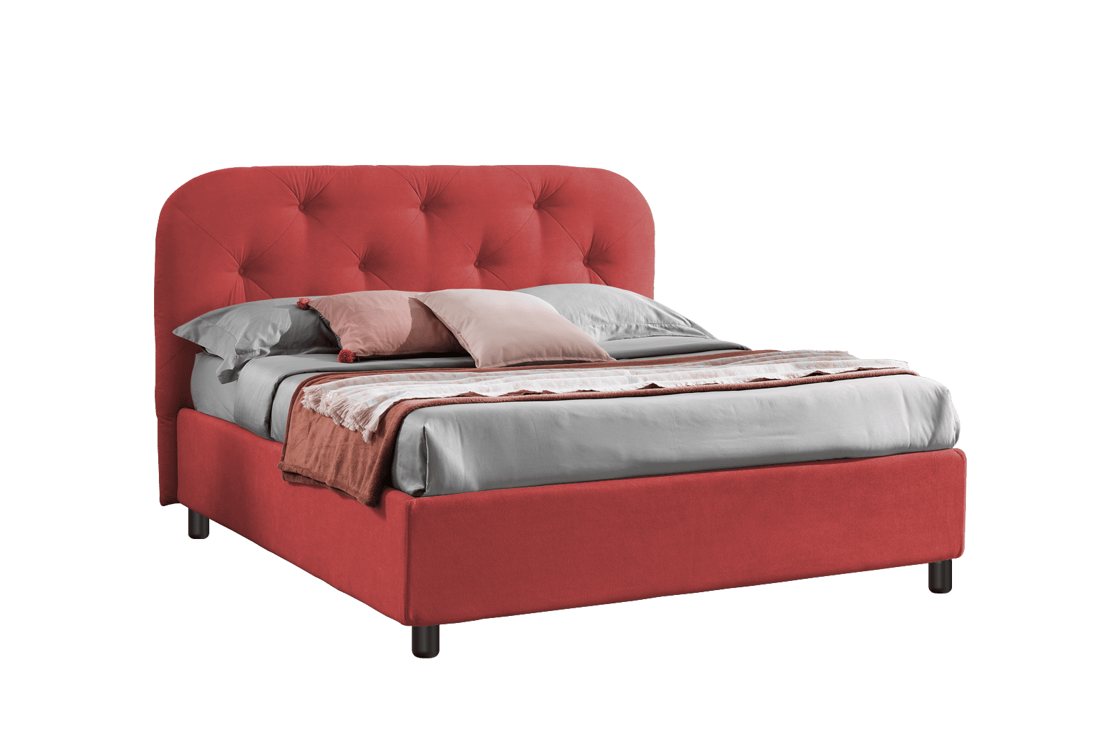 Letto Brigitte velluto Honey Moon 10 Amaranto 160 Cmx200 Outlet