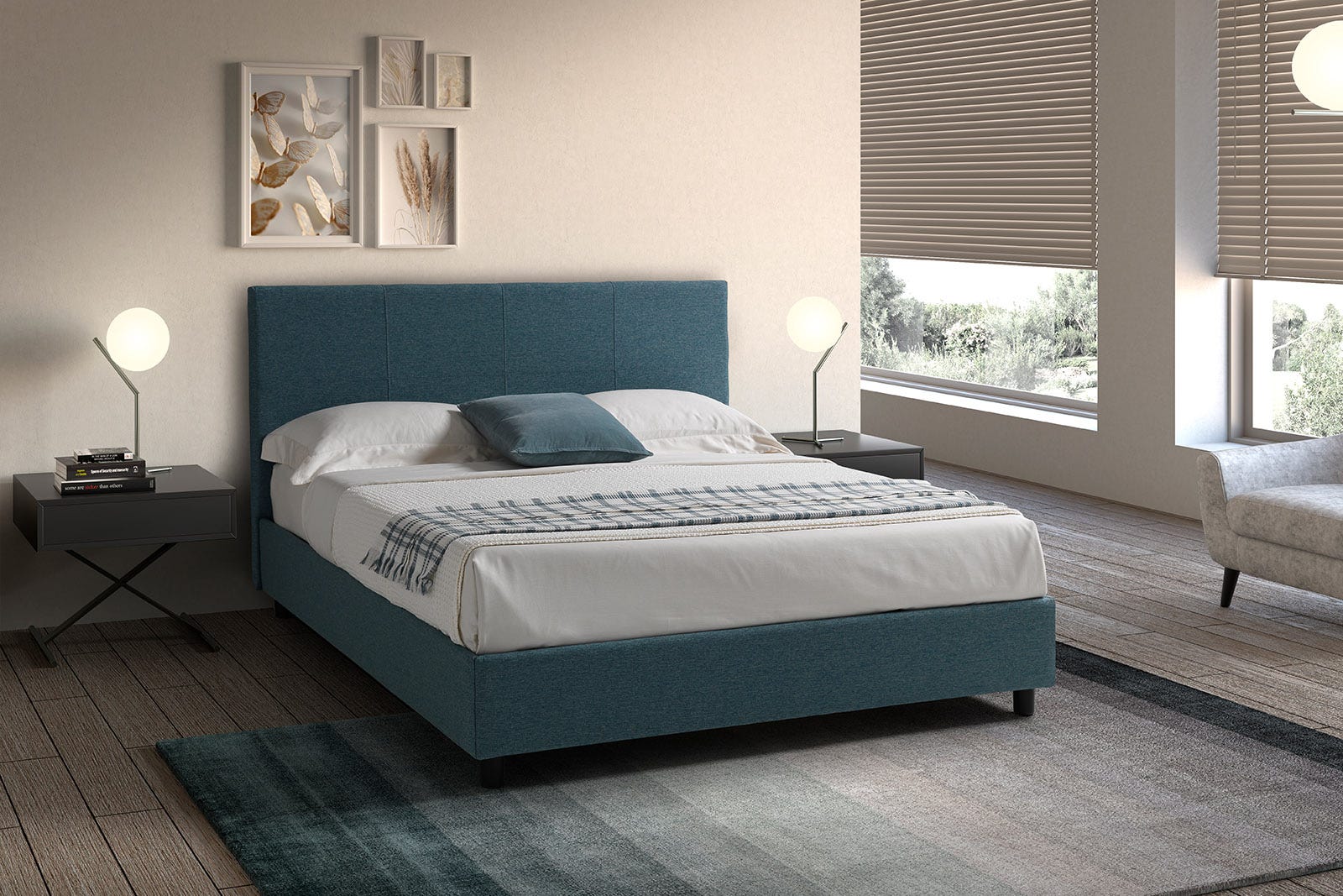Letto contenitore Dakota 160x195 e Materasso cozy sleep