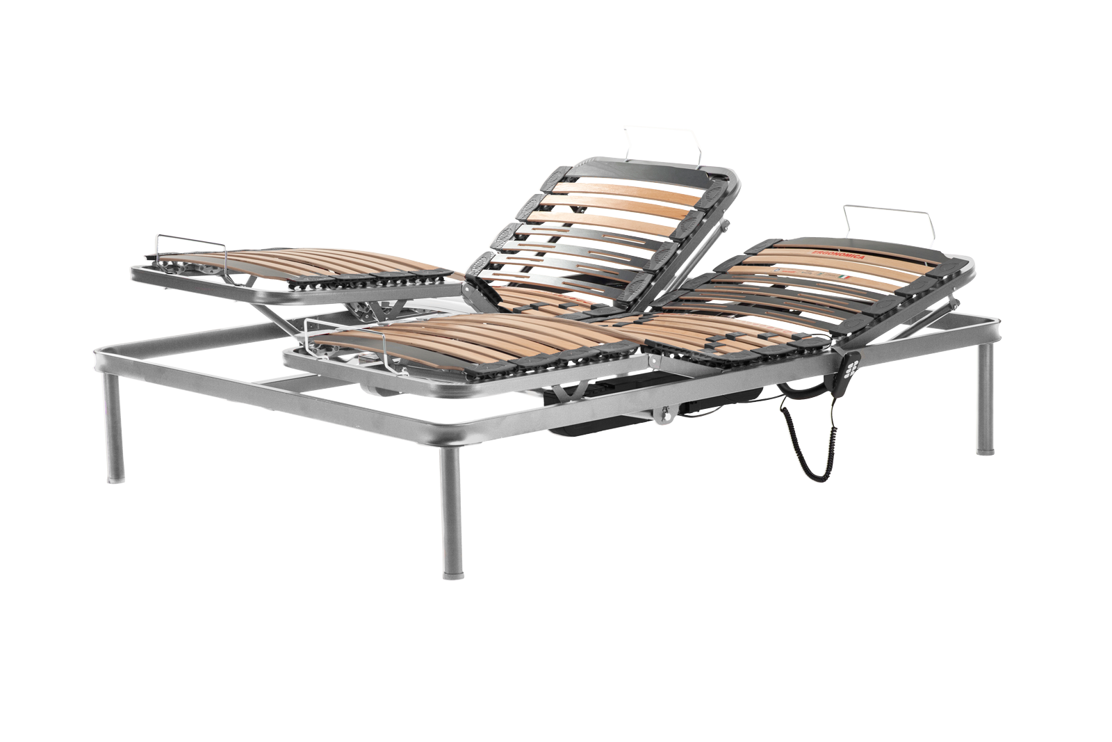 Rete bodyflex soft elettrica alzata separata grigia