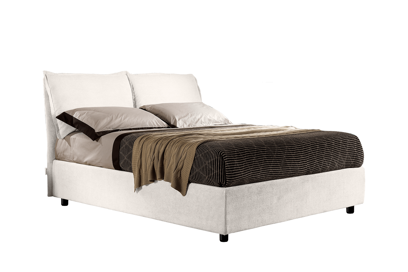 Letto Edera Tessuto antimacchia Martina 16 Argento 140x200 Outlet
