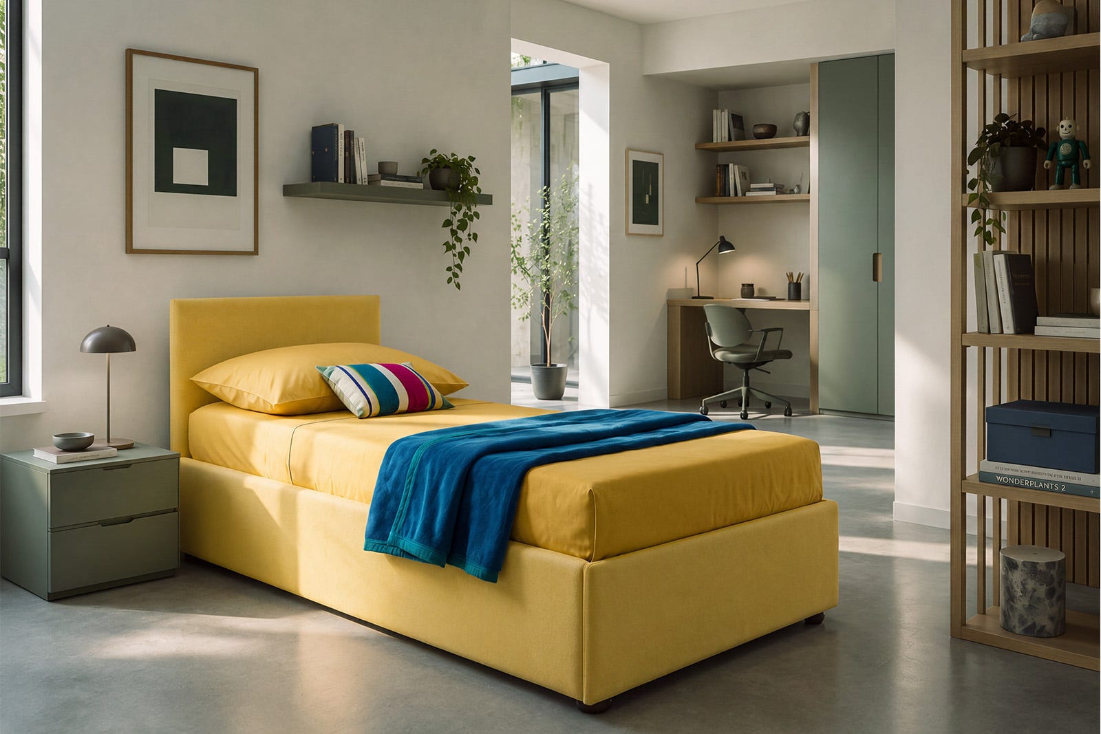 Letto singolo Giove con testata