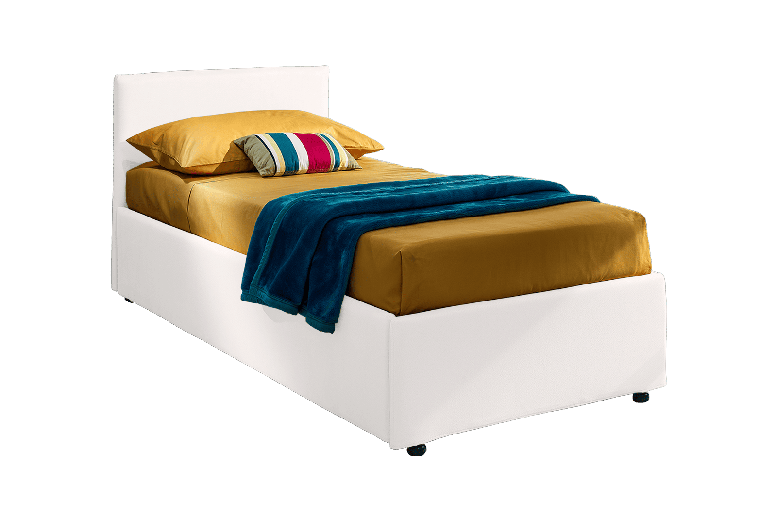 Letto Singolo Salvaspazio Con Contenitore - Misura 80x190 Cm, Sfoderabile Per Cameretta - Foto 3