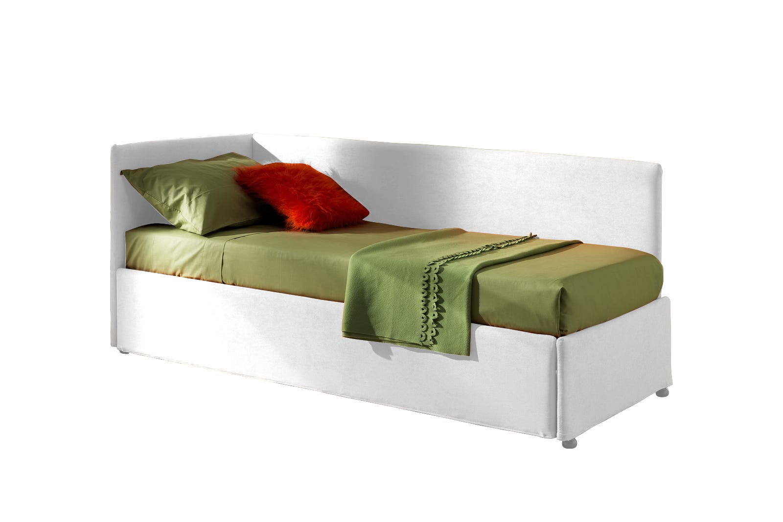 Letto singolo Giove con testata e sponda laterale sistema letto