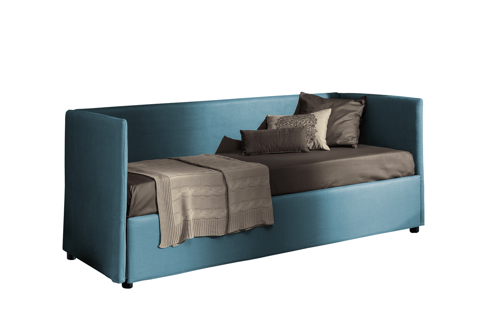 Letto singolo Giove con testata, pediera e sponda laterale