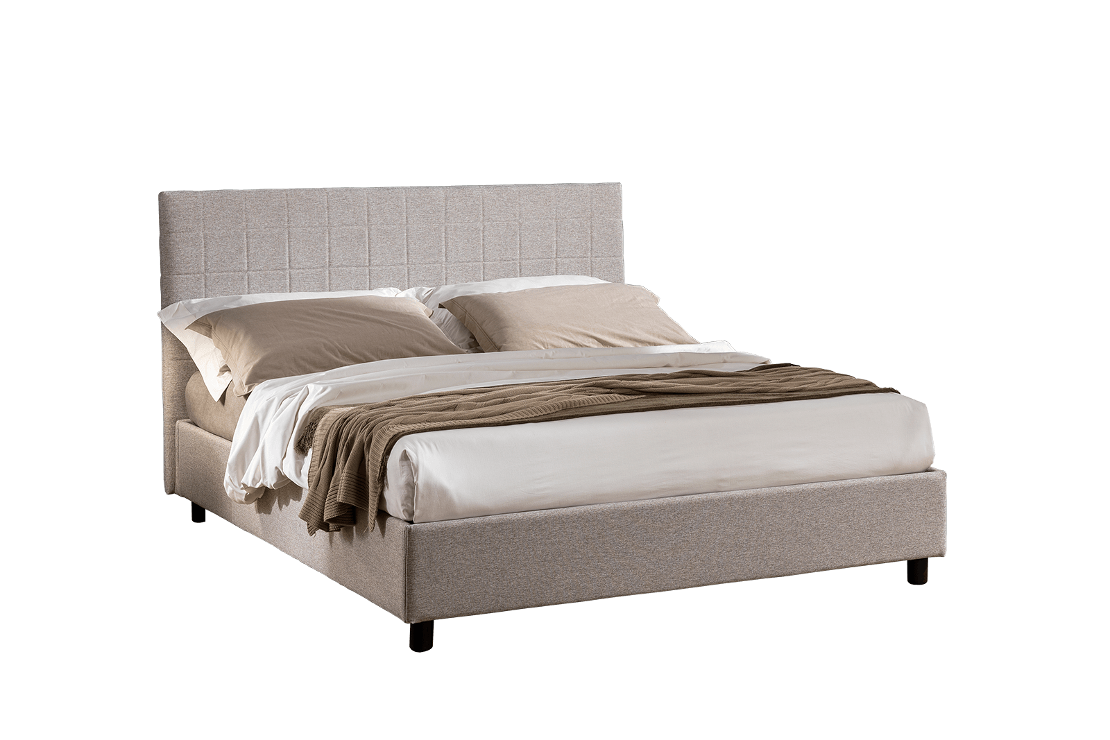 Letto contenitore Honduras 140x195 cipria e materasso Outlet