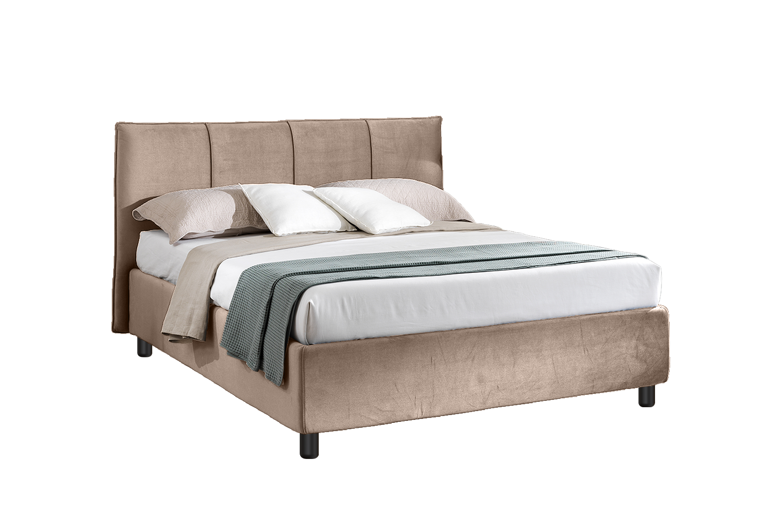 Letto Line velluto Honey Moon 20 beige 140x190 Outlet
