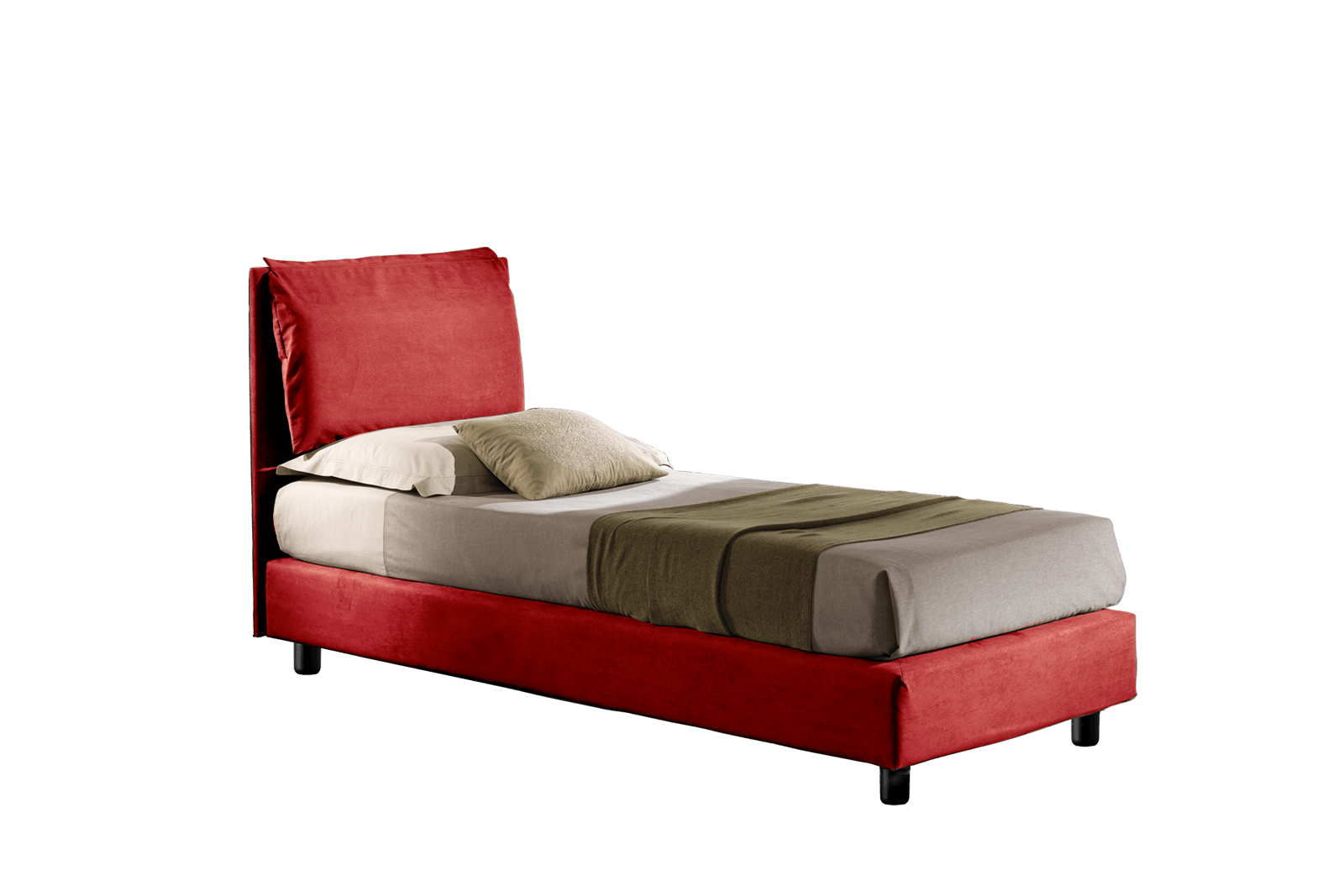 Letto Maverik tessuto Dolcevita 19 rosso 85x195 Outlet