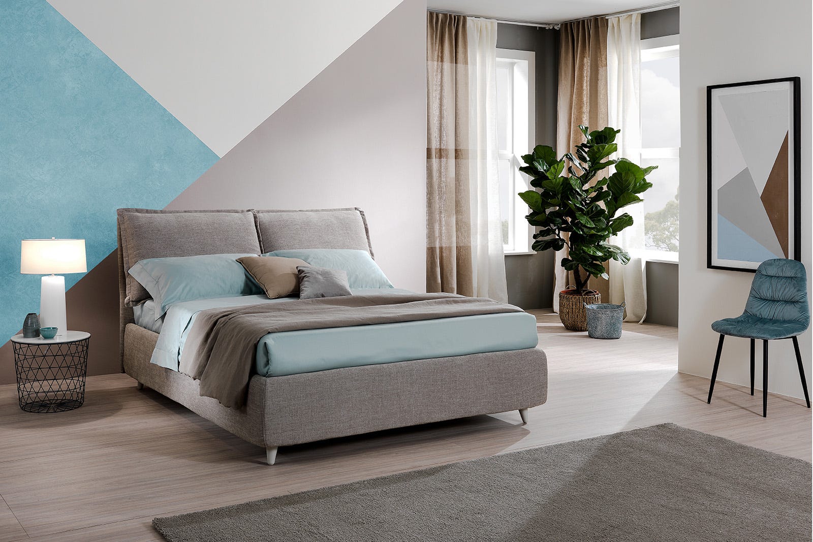 Letto contenitore Melania Plus tessuto Skin 636 caramello 160x190 outlet
