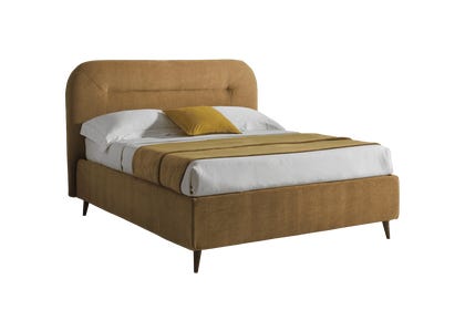Letto contenitore Smile tessuto Lucky star 103 Senape 160x190 Outlet