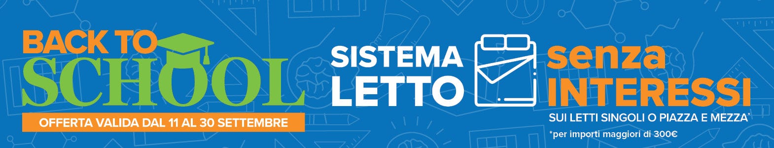 Sistema letto singolo interessi zero