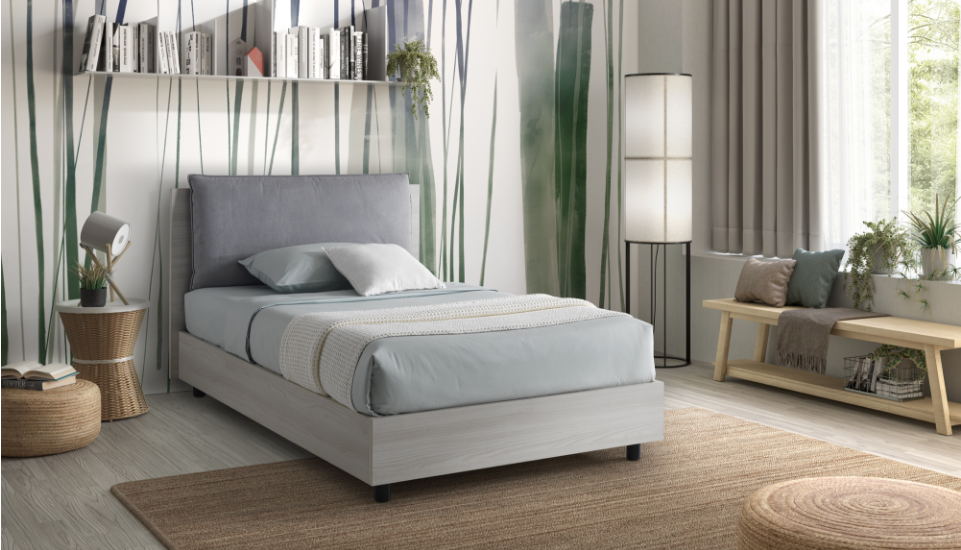 Gamma Perdormire Young Green — letto in legno e materasso in memory eco-sostenibili Be Nature
