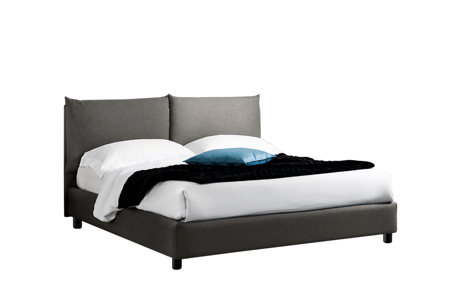 Letto Be Double H20 Tessuto Sirma 18 Grigio 160x200 Outlet"