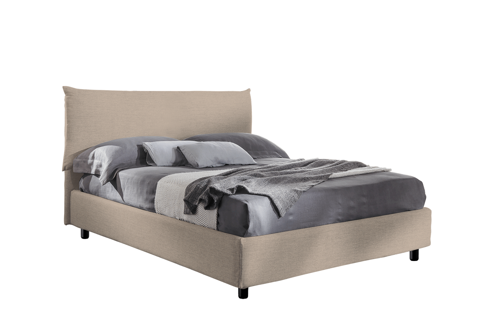 Letto Beverly Tessuto Intrecciato Saia 400 Beige 120x195 Outlet"